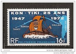 PA - 1972 - 64 **MNH - 25 Ans Arrivée Du "Kon Tiki" - Nuevos