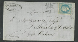 Vendée , Luçon , G C 2116 Cachet T16 Du 2 Juin 1871 - 1849-1876: Période Classique
