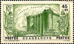 Guadeloupe Poste N** Yv:142 Mi:147 Prise De La Bastille Petit Tache De Rouille - Neufs