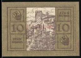 Notgeld St. Goar 1920, 10 Pfennig, Blick Auf Die Burg  - Lokale Ausgaben