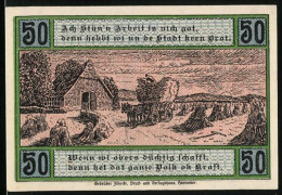 Notgeld Selsingen 1920, 50 Pfennig, Ehepaar In Lokaler Mode  - Lokale Ausgaben