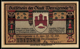 Notgeld Wernigerode 1920, 25 Pfennig, Der Besenflug Der Hexen  - [11] Emissions Locales