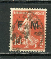 FRANCE -  TYPE SEMEUSE - N° Yvert  5 Obli - Timbres De Franchise Militaire