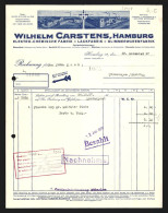 Rechnung Hamburg 1927, Wilhelm Carstens, Elektro-Chemische Fabrik, Lack-Fabrik Etc., Ansichten Zweier Werke, Fabrikmar  - Altri & Non Classificati