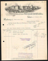 Rechnung Lübeck 1937, H. F. Brüggen, Buchweize-, Gerste- & Erbsen-Schälmühlen, Ansichten Zweier Werke, Eines Am Ha  - Altri & Non Classificati