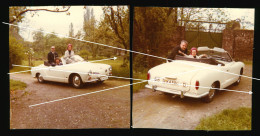 2x Orig. Color Foto 1965 Familie Stolz Auf Neuen VW Volkswagen Karmann Ghia Coupe Typ 14 ? VW Classic Car 60s - Cars