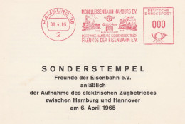 Motive  Verkehr & Transport  Eisenbahnen Karte Mit Freistempel 1965 Hamburg Freunde Der Eisenbahn - Treni