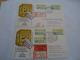 GERMANY  REGISTERED  2 COVER  FDC 1981  MACHINE STAMPS  ATM - Macchine Per Obliterare (EMA)