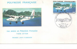 FDC POLYNESIE FRANCAISE      AVON  TWIN OTTER   CATALOGUE      PA  YVERT   N°159  1980 - FDC