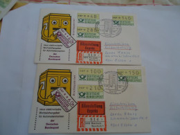 GERMANY  REGISTERED  2 COVER  FDC  1981 MACHINE STAMPS  ATM - Macchine Per Obliterare (EMA)