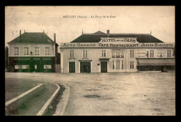 55 - REVIGNY-SUR-ORNAIN - PLACE DE LA GARE - HOTEL-CAFE-RESTAURANT DE LA GARE ET HOTEL-CAFE DE L'EST - EDITEUR HYARDIN - Revigny Sur Ornain