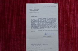 1953 Lettre Signée  André Chamson Historien Romancier à C. E. Engel Historienne De Alpinisme - Ecrivains