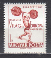 Hungary 1962 - European And World Weightlifting Championships, Mi-Nr. 1865, MNH** - Unused Stamps