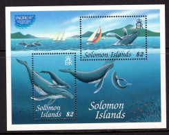 Solomon Islands 1997 Pacific '97 Stamp Exhibition - Whales MS MNH (SG MS888) - Solomoneilanden (1978-...)