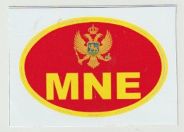 Oval Sticker Auto: Montenegro (MNE) - Adesivi