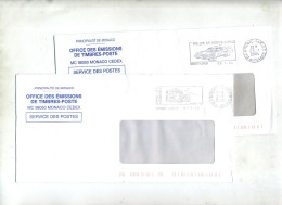 Lettre Flamme Monte Carlo Rallye Grand Prix Automobile 2 Types - Postmarks