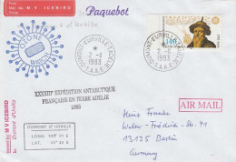 TAAF Ca Ozone Watch Ca 43th Exp. Antarxtique Française En Terre Adelie Ca Dumont D'Urville 2.2.1993 (60287) - Briefe U. Dokumente