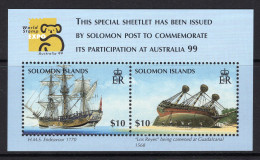 Solomon Islands 1999 Australia '99 Stamp Exhibition - Maritime History MS MNH (SG MS923) - Solomoneilanden (1978-...)