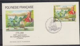 Polynesie Française 220e Ann. Des Expeditions Espagnoles à Tautira 1v FDC Ca 1.1.1995 (60289) - FDC