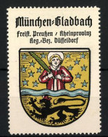 Reklamemarke München-Gladbach, Freistaat Preussen, Rheinprovinz, Reg.-Bez. Düsseldorf, Wappen  - Cinderellas