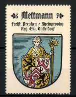 Reklamemarke Mettmann, Freistaat Preussen, Rheinprovinz, Reg.-Bez. Düsseldorf, Wappen  - Cinderellas