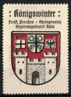 Reklamemarke Königswinter, Freistaat Preussen, Rheinprovinz, Regierungsbezirk Köln, Wappen  - Vignetten (Erinnophilie)