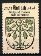 Reklamemarke Aichach, Königreich Bayern, Kreis Oberbayern, Wappen  - Vignetten (Erinnophilie)