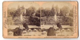 Stereo-Fotografie J. F. Jarvis, Washington, Ansicht Frankfurt / Main, Blick Auf Den Palmengarten Mit Restaurant  - Stereoscopio