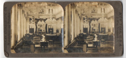 Stereo-Fotografie American Stereoscopic Co., New York, Ansicht Calcutta, Empfangssaal Des Maharaja Von Tangore  - Stereoscopio