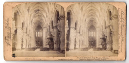 Stereo-Fotografie J. F. Jarvis, Washington, Ansicht Brüssel, Innenansicht Der Kathedrale  - Stereoscopio