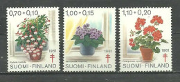 FINLAND - FLOWERS, Anti-Tuberculosis Set 1981 MNH - Unused Stamps