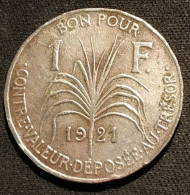 RARE - GUADELOUPE - BON POUR 1 FRANC 1921 - KM 46 - Guadeloupe & Martinique