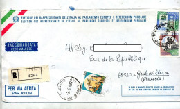 Lettre Recommandée Trvico Sur Chateau  Entete Election Parlement Europe - 1991-00: Marcophilia