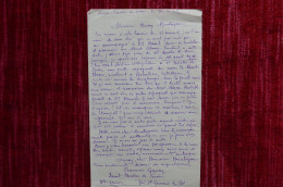 Signed Letter 1933 Qui Accompagna Le Dr Hamel Tenter Le Mont Blanc To H F Montagnier Explorer Alpinist - Other & Unclassified