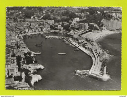 13 CASSIS N°382 Vue Aérienne Du Port Et De La Plage Du Grand Large En 1956 Phare Sur Les Routes Du Ciel - Cassis