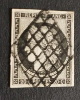 FRANCE CERES N 3 3c GRIS NOIR TB OBL GRILLE TRES RARE COTE 550 - 1849-1850 Cérès