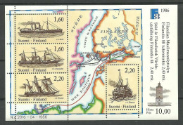 FINLAND - SHIPS Trade Routes Map M/S 1986 MNH - Nuovi