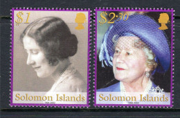 Solomon Islands 2002 Queen Elizabeth The Queen Mother Commemoration Set MNH (SG 1034-1035) - Solomoneilanden (1978-...)