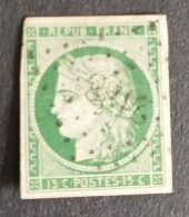 FRANCE CERES N 2 SIGNE ROUMET TRES FRAIS OBL PC Leger COTE 1100 - 1849-1850 Cérès