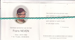 Frans Neven, Alken 1952, Sint-Truiden 2010. Foto - Décès