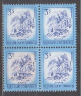 1978 , Mi 1596 ** (5) - 4er Block Postfrisch - Freimarke : Schönes Österreich - Bischofsmütze Im Dachsteinmassiv - Unused Stamps