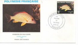 FDC  POLTNESIE FRANCAISE     POISSON  CATALOGUE YVERT      N° 161   1981 - FDC