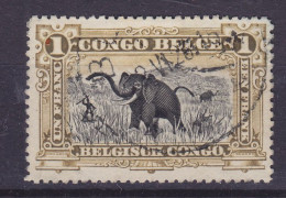 Belgian Congo 1915 Mi. 31, 1 Fr. Elefantenjagd (o) - Gebraucht