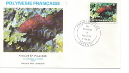 FDC  POLTNESIE FRANCAISE     POISSON  CATALOGUE YVERT      N° 162   1981 - FDC