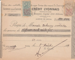 BOURG  - AIN - CREDIT LYONNAIS - RECU EN 1919 - Sonstige & Ohne Zuordnung