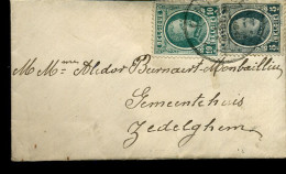 Kleine Envelop / Petite Enveloppe Met N° 193 + 194 - 1922-1927 Houyoux