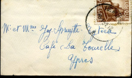 Kleine Envelop / Petite Enveloppe Naar Ieper, Met N° 767 - 1948 Exportación