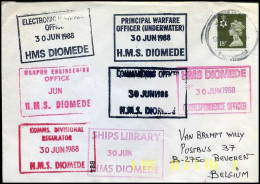 Great-Britain - Cover To Beveren, Belgium - HMS Diomede - Storia Postale