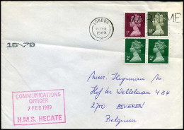 Great-Britain - Cover To Beveren, Belgium - H.M.S. Hecate - Storia Postale