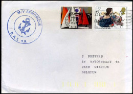 Great-Britain - Cover To Wilrijk, Belgium - M/V Armorique - Brieven En Documenten